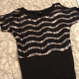 Black and silver sequins top.